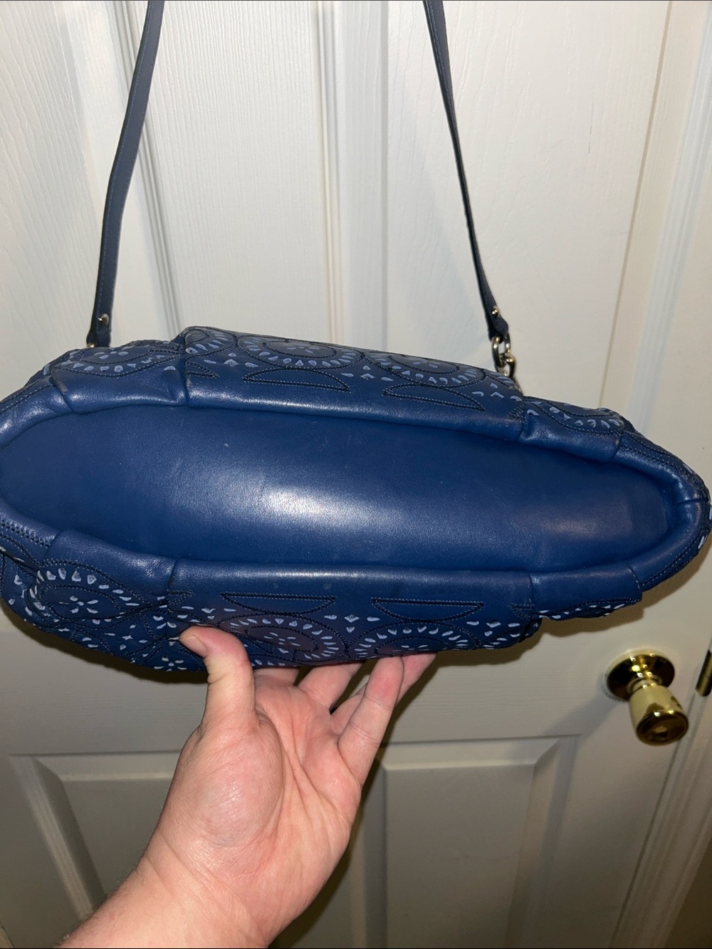 Coach Madison Sophia Lace Leather Shoulder Bag with Removable Strap - Coach - Picture 11 of 17